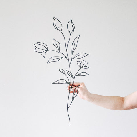 Flower Wall Decor - Budding Flower Art Panel | 3D Floral Wall Hanging