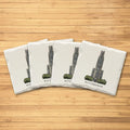 Pitt Cathedral of Learning Ceramic Drink Coaster set - 4 Pack Coasters The Doodle Line   