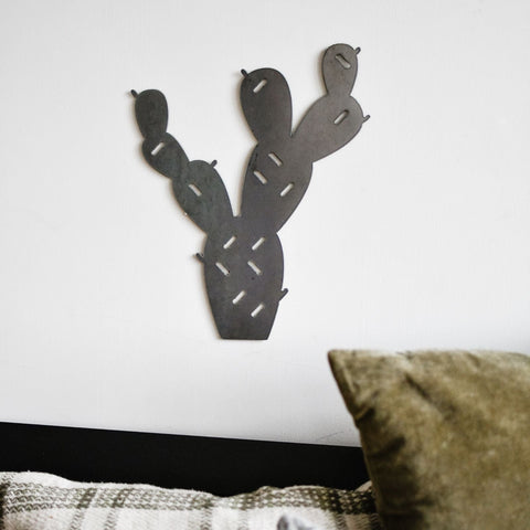 Bunny Ear Cactus Decor - Unique Steel Wall Art | Eco Friendly Minimalist Plant