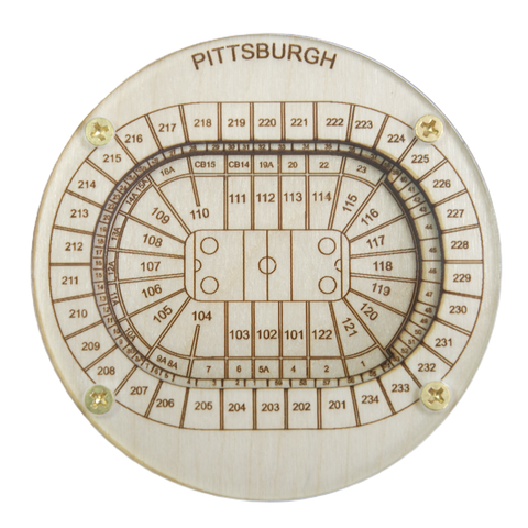 Pittsburgh Coaster Art – Handcrafted Wood Coasters with PPG Paints Arena Decor