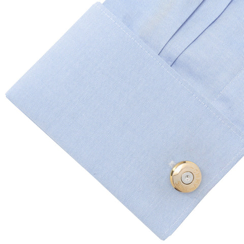 Bullet Cufflinks - Men's 9mm Bullet Back Durable Metal Cufflink Accessories