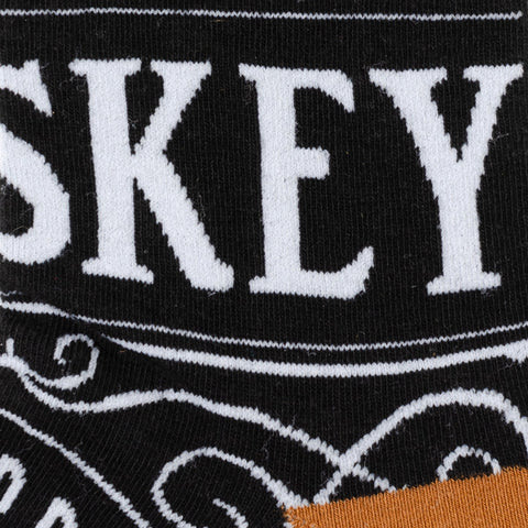 Men's Black Socks - Classic Whiskey Inspired Crew Socks for Gentlemen