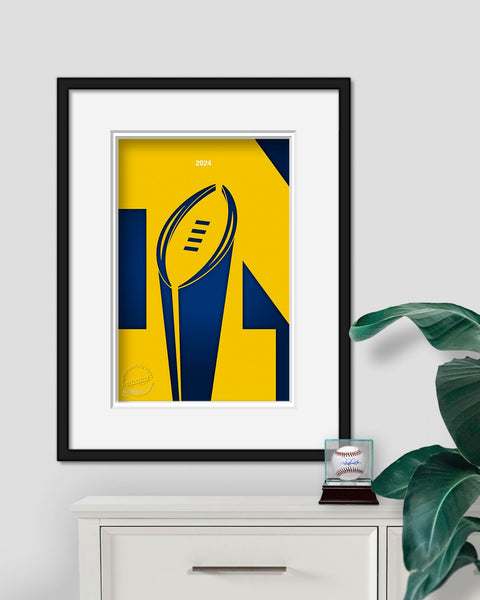 Minimalist College Football Champions 2023 Limited Edition Art Print