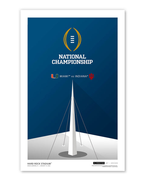 Minimalist Hard Rock Stadium - 2026 College Football Playoff Championship Game