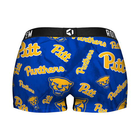 Women's Boy Shorts - Pittsburgh Panthers - Logo All-Over
