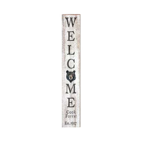 Welcome Cook Forest | Wall Art Print on Real Wood Wood Sign Mill Wood Art   