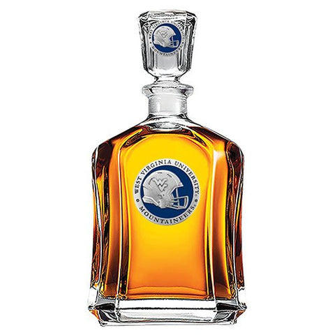West Virginia University Helmet Capitol Decanter
