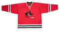 Columbus Owls™ Red Jersey (BLANK)  Vintage Ice Hockey   