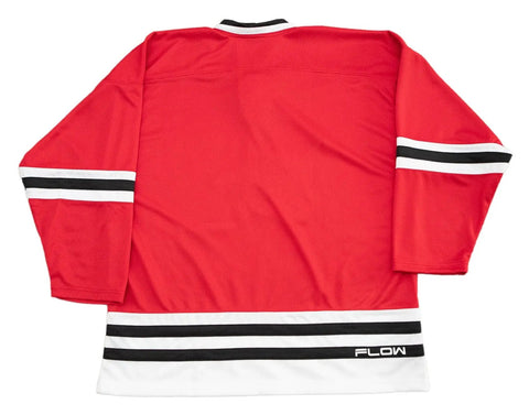 Columbus Owls™ Red Jersey (BLANK)  Vintage Ice Hockey   