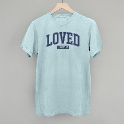 Loved John 3:16 Shirt – Navy Blue Christian T-Shirt with Inspirational Message