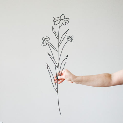 Coneflower Wall Decor – 24 Inch Lightweight Floral Wall Art by KEYSTONE STEEL CO.
