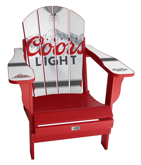 Retro Coors Light Custom Sports Adirondack Chair Custom Sports Chair mycustomsportschair Red  