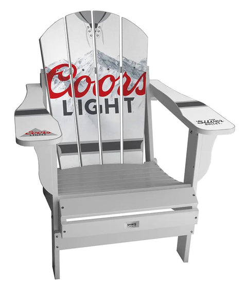 Retro Coors Light Custom Sports Adirondack Chair Custom Sports Chair mycustomsportschair White  