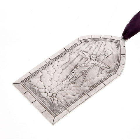 Crucifixion Cathedral Ornament – Wendell August Forge Handcrafted Stained Glass Keepsake