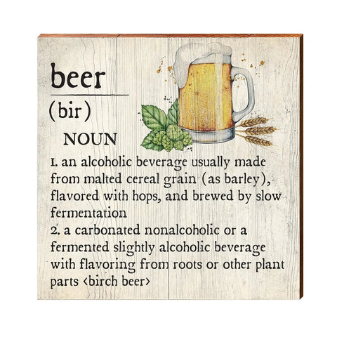 Beer Definition Wooden Sign | Wall Art Print on Real Wood | Home Decor  Mill Wood Art   