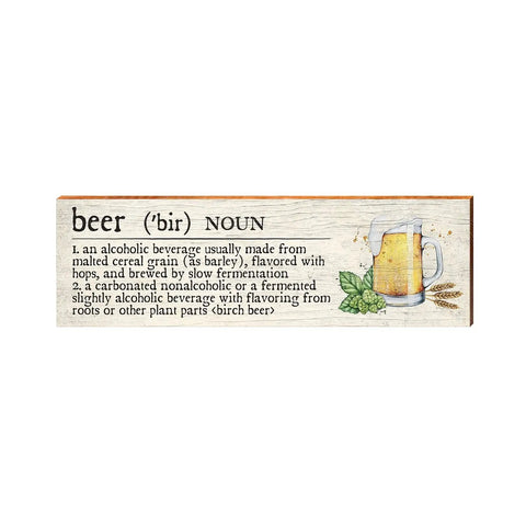 Beer Definition Wooden Sign | Wall Art Print on Real Wood | Home Decor Wood Sign Mill Wood Art   