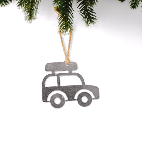 Jeep with Roof Rack Ornament
