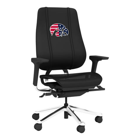 PhantomX Gaming Chair with Iowa Hawkeyes Patriotic Primary Logo