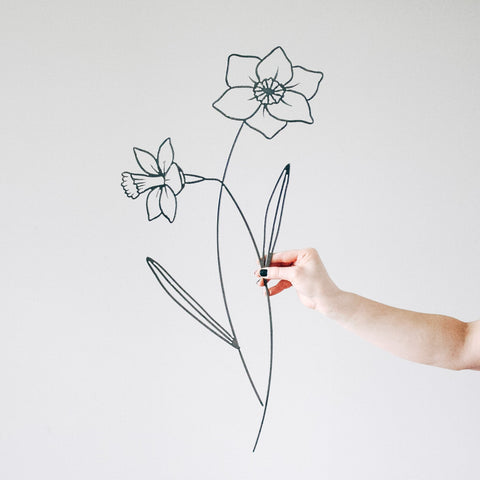 Daffodil Wall Decor by KEYSTONE STEEL CO. – Floral Home Decoration, Nature Inspired Decor