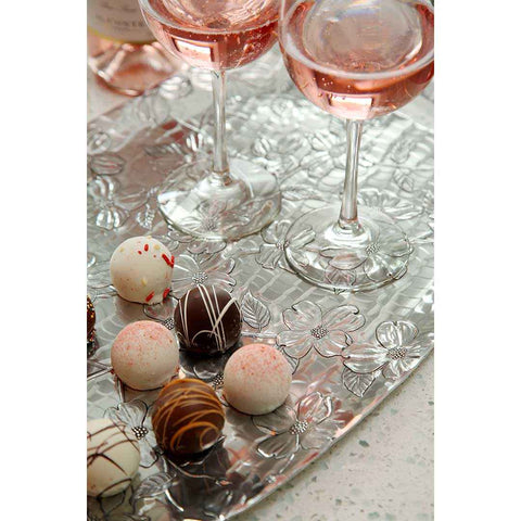 Dogwood Luncheon Tray – Handcrafted Wooden Serving Tray with Cross Petal Design