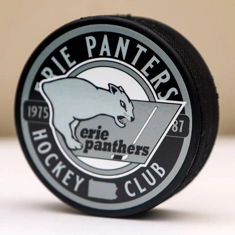 Erie Panthers Hockey Puck  Vintage Ice Hockey   