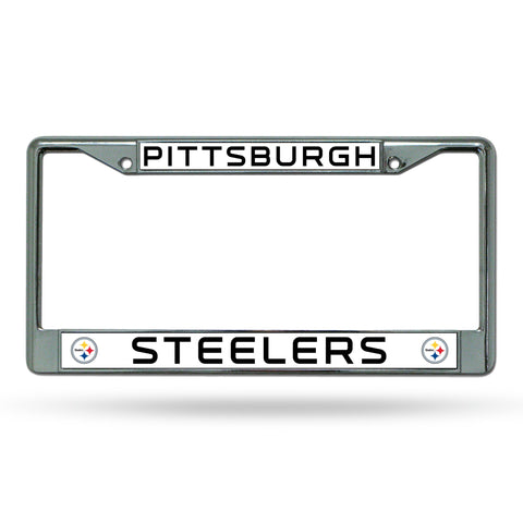 Pittsburgh Steelers Silver Chrome License Plate Frame - alternate view
