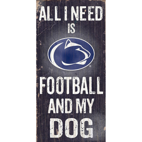 Penn State Nittany Lions Football and My Dog Wooden Sign