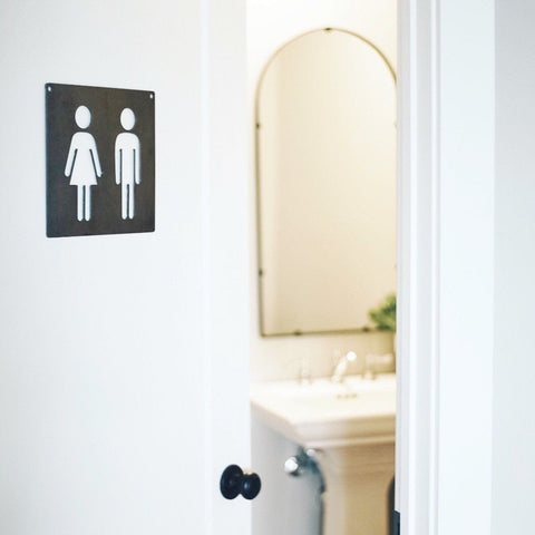 Bathroom Square Sign