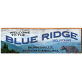 Welcome To The Blue Ridge Mountains | Wall Art Print on Real Wood Wood Sign Mill Wood Art 3.75" x 12"  