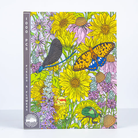 Fields & Flowers | 1,000 Piece Puzzle Jigsaw Puzzles Birdie Puzzles