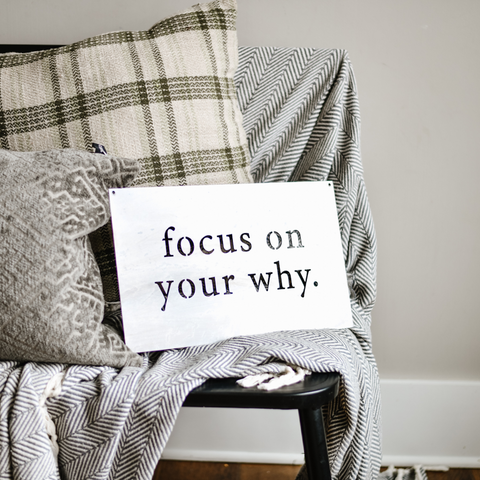 'Focus on Your Why' Wall Decor