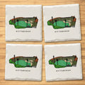 Forbes Field Ceramic Drink Coaster set - 4 Pack Coasters The Doodle Line   