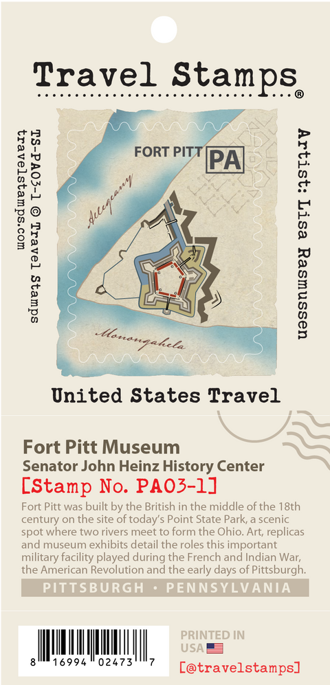 Travel Stamps Fort Pitt Museum Stamp Stamp Travel Stamps   