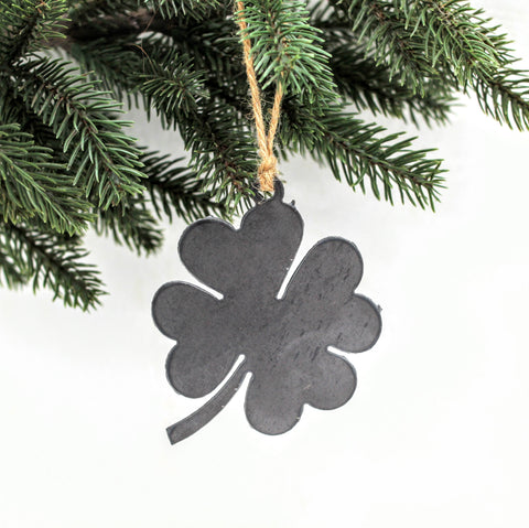 Shamrock Ornament – Four Leaf Clover Gift | Recycled Steel Eco Friendly Decor