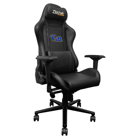 Xpression Pro Gaming Chair with Pittsburgh Panthers Logo Collegiate Furniture Zipchair   