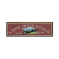 Lake Blue Ridge Mountains Red Latitude Longitude | Real Wood Art Print Wood Sign Mill Wood Art   