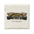 Pittsburgh Football Field Ceramic Drink Coaster Coasters The Doodle Line   