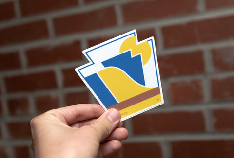 RepresentPA Pennsylvania Sticker | Keystone-Shaped