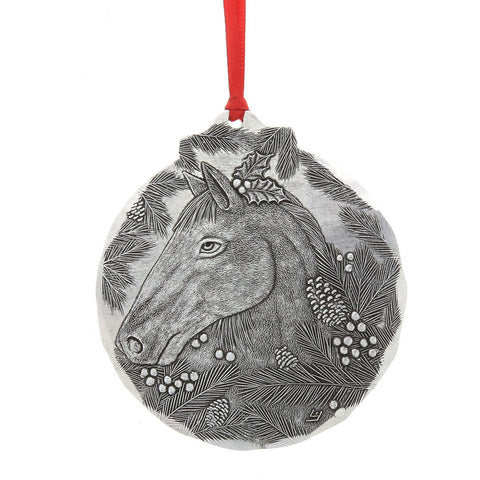 Holiday Horse Ornament by Wendell August Forge – Handcrafted Aluminum Christmas Horse Decor