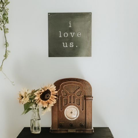 'I Love Us' Wall Decor