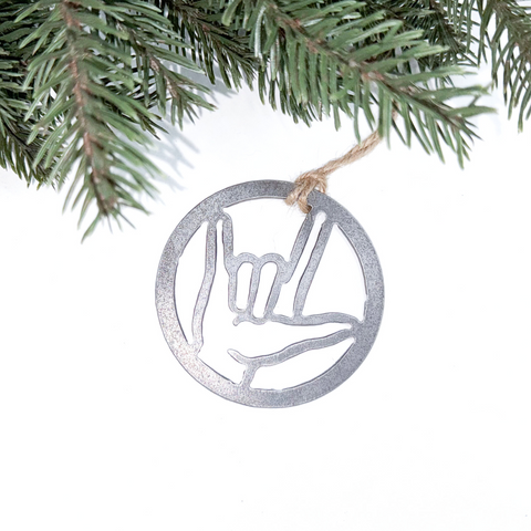 I Love You Ornament (Circle)