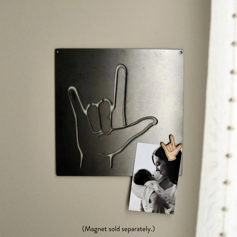 I Love You In ASL Square Wall Decor