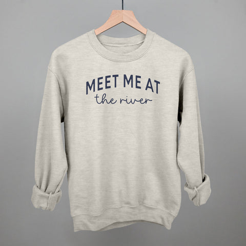 Meet Me At The River Shirt – Comfortable Cotton Tee With Arch Script Design