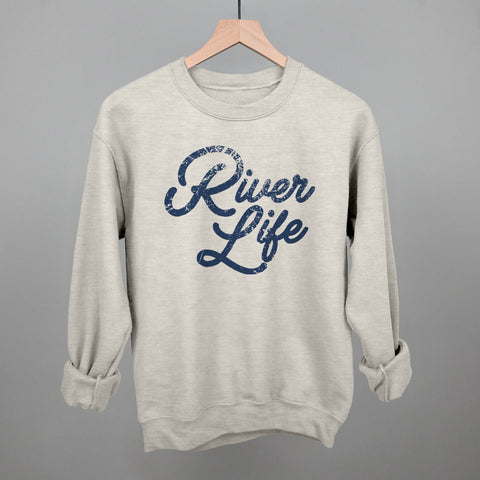 Distressed Script Tee – River Life Design | Comfortable Unisex Shirt by Ivy + Cloth