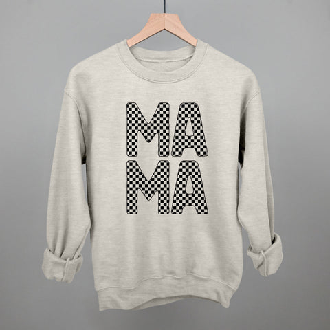 Checkered Tee Shirt - Mama Stacked Checkered | Soft Cotton, Corded Material Shirt