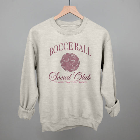 Bocce Ball Shirt – Pink Bocce Ball Social Club | Lightweight Corded Fabric Tee