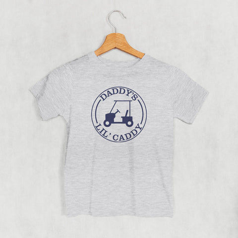 Kids Graphic Tee | Daddy's Lil' Caddy Youth Cotton Shirt - Soft Playwear