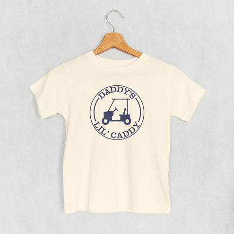 Kids Graphic Tee | Daddy's Lil' Caddy Youth Cotton Shirt - Soft Playwear