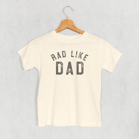 Kids Graphic Tee Rad Like Dad - Durable Kids Printed Shirts | Youth Casual Wear
