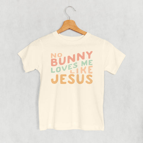 Kids Faith T-Shirt – No Bunny Loves Me Like Jesus | Cute Christian Clothing